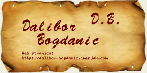 Dalibor Bogdanić vizit kartica